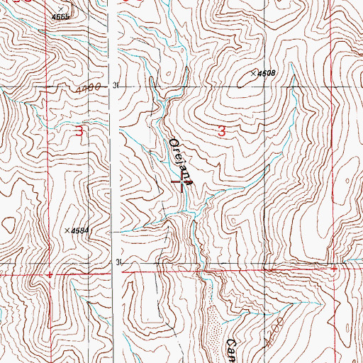 Topographic Map of Blow Out Spring, AZ
