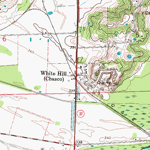 Topographic Map of White Hill, IL