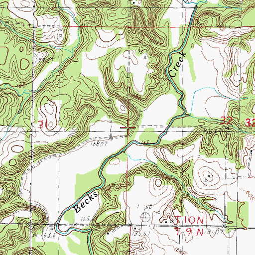 Topographic Map of White Oak School (historical), IL