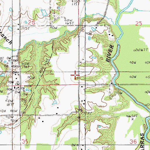 Topographic Map of White Oak School (historical), IL