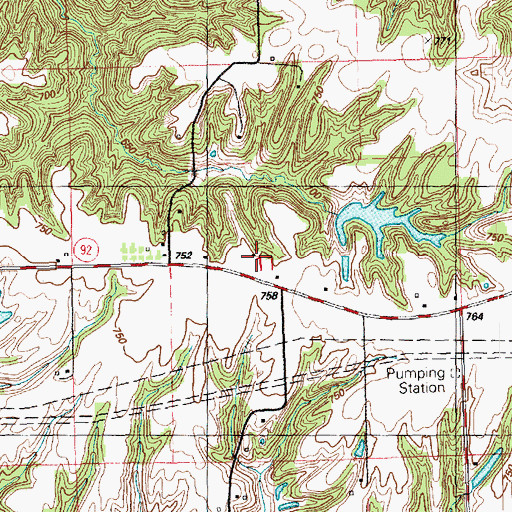 Topographic Map of White Oak School (historical), IL