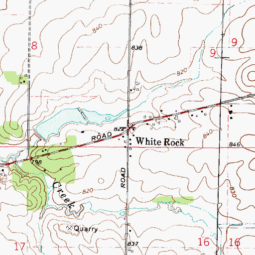 Topographic Map of White Rock, IL