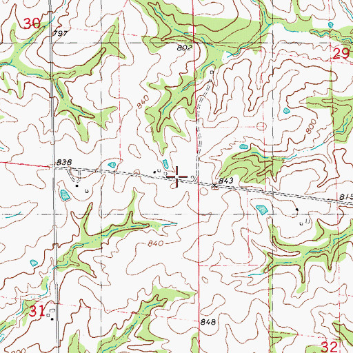 Topographic Map of White School (historical), IL