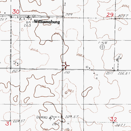 Topographic Map of White School (historical), IL