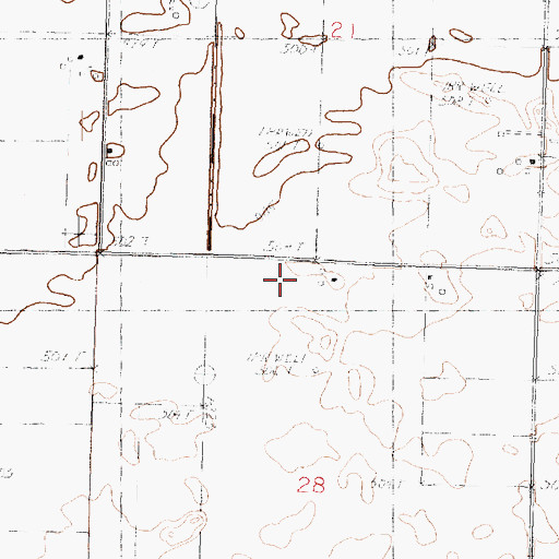 Topographic Map of White School (historical), IL