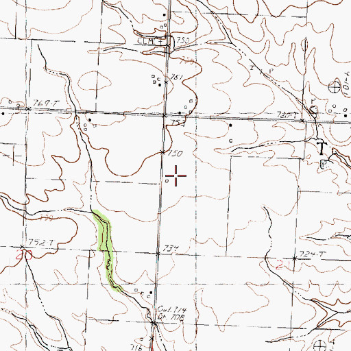 Topographic Map of White School (historical), IL