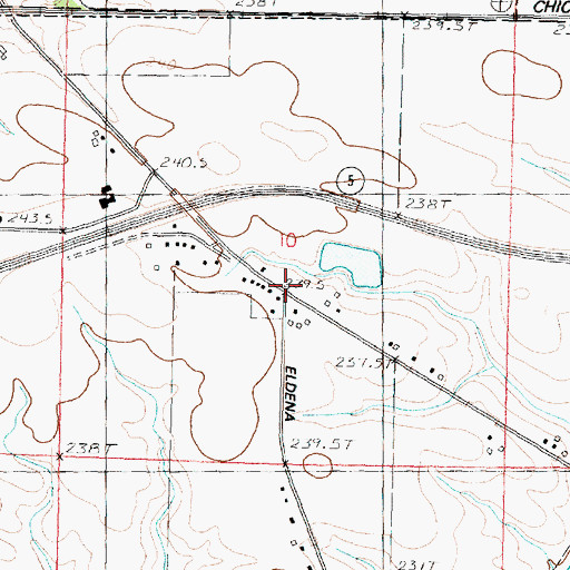 Topographic Map of White Temple School (historical), IL