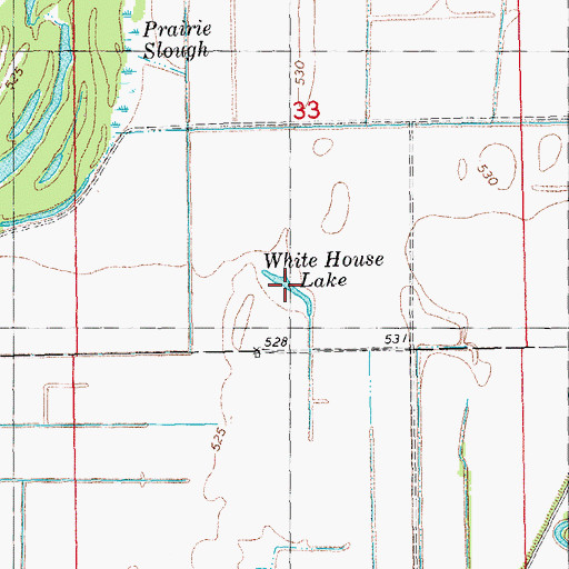 Topographic Map of Whitehouse Lake, IL