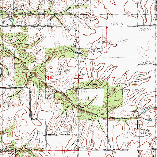 Topographic Map of Whiteoak Grove School (historical), IL