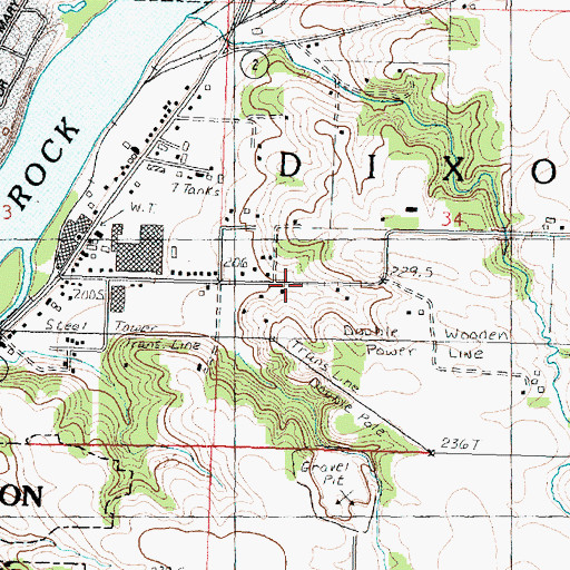 Topographic Map of Whiteoak School (historical), IL