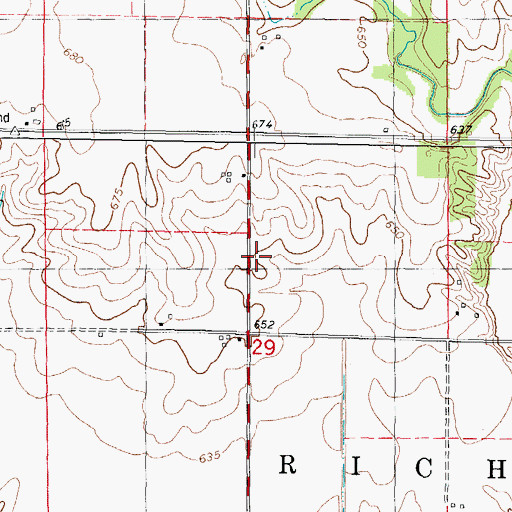Topographic Map of Whitlatch School (historical), IL