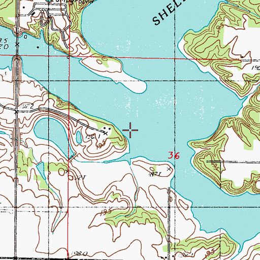 Topographic Map of Whitley Creek, IL