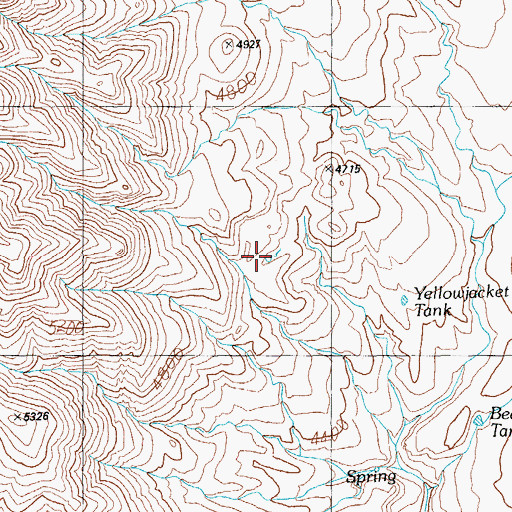 Topographic Map of Yellow Jacket Spring, AZ