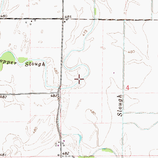 Topographic Map of Whitney Slough, IL