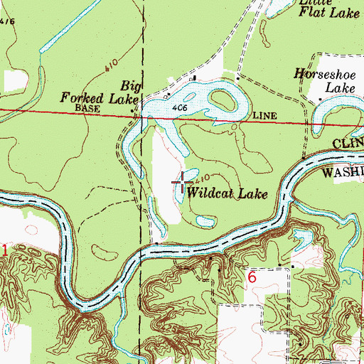 Topographic Map of Wildcat Lake, IL