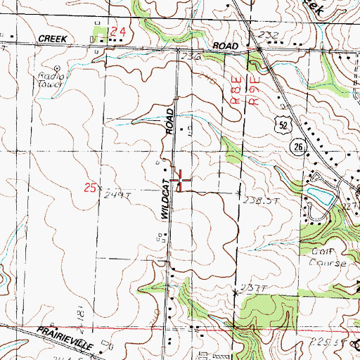 Topographic Map of Wildcat School (historical), IL
