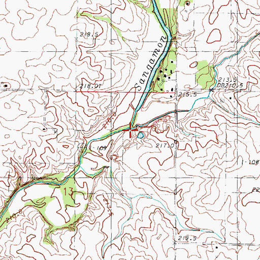 Topographic Map of Wildcat Slough, IL