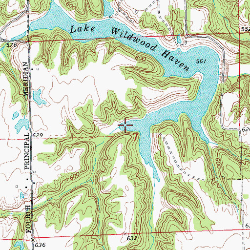 Topographic Map of Lake Wildwood Haven, IL