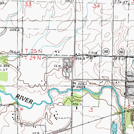 Topographic Map of Wiley Cemetery, IL