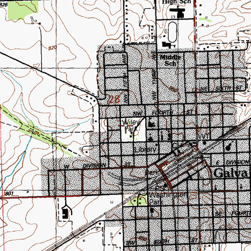 Topographic Map of Wiley Park, IL