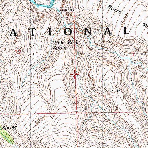Topographic Map of Shake Spring, AZ