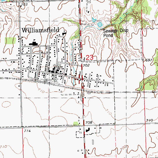 Topographic Map of Williamsfield, IL