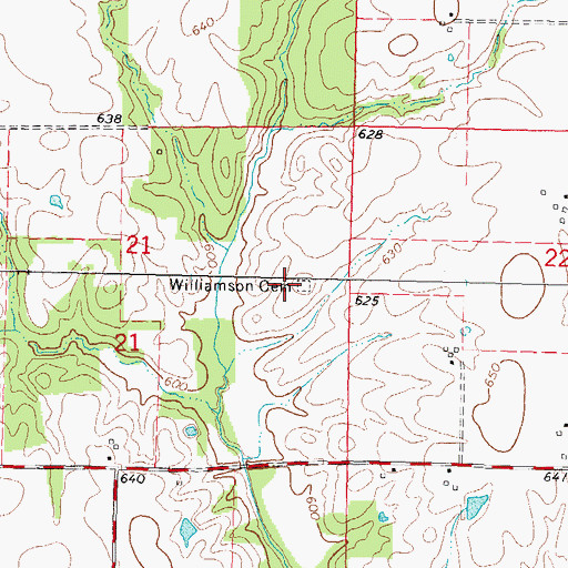 Topographic Map of Williamson Cemetery, IL