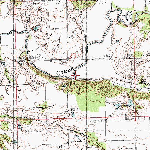 Topographic Map of Willow Branch, IL