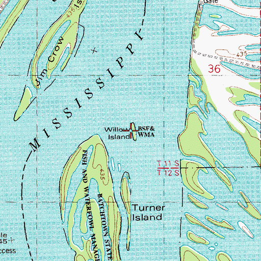 Topographic Map of Willow Island, IL