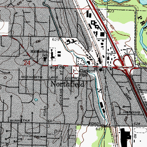 Topographic Map of Willow Park South, IL