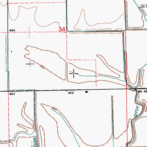 Topographic Map of Willow Pond, IL