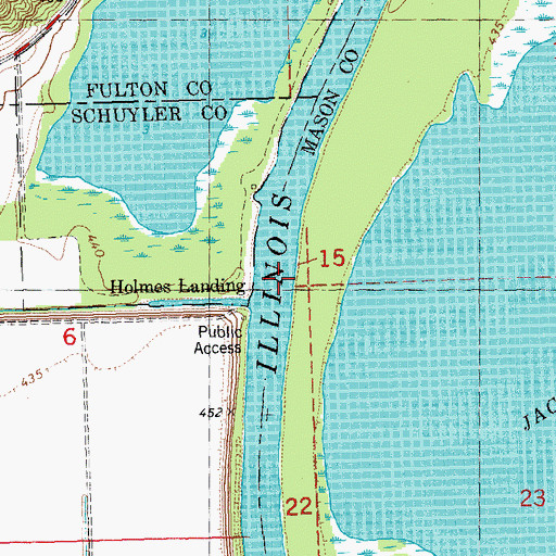 Topographic Map of Wilson Creek, IL