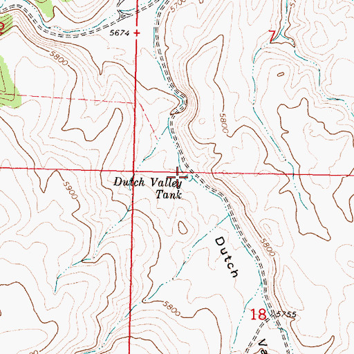 Topographic Map of Dutch Valley Tank, AZ