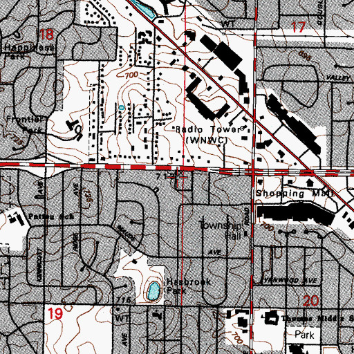 Topographic Map of Wilson School, IL