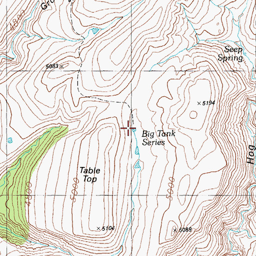 Topographic Map of Big Tank Series Number One, AZ