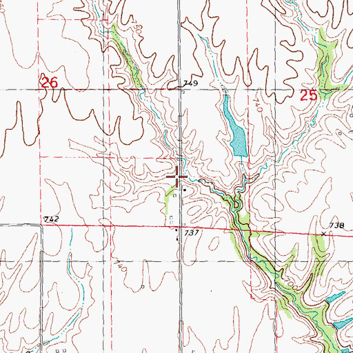 Topographic Map of Windy Ridge School (historical), IL