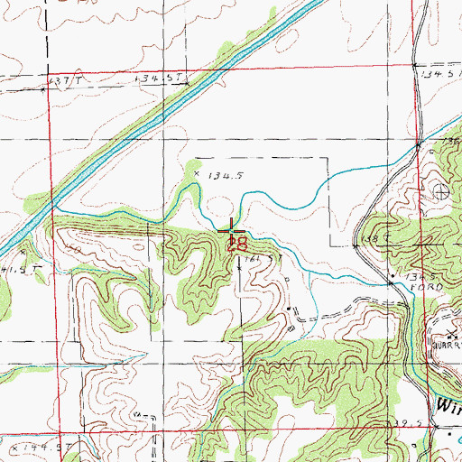 Topographic Map of Wines Branch, IL