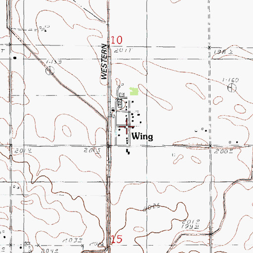 Topographic Map of Wing, IL