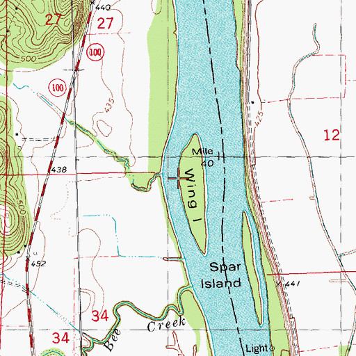 Topographic Map of Wing Island, IL