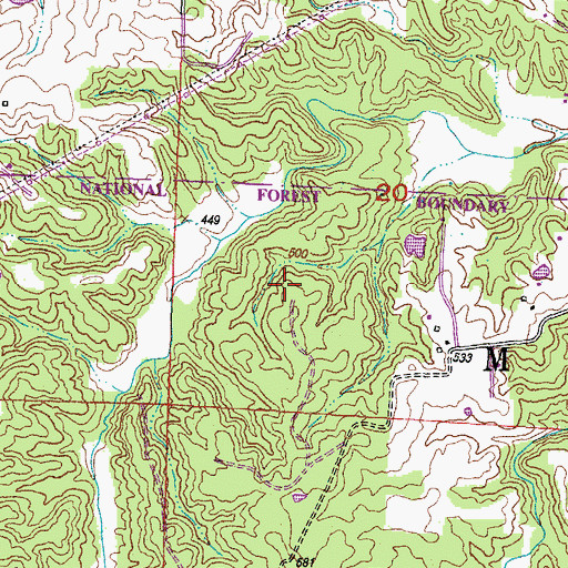 Topographic Map of Winkler School, IL