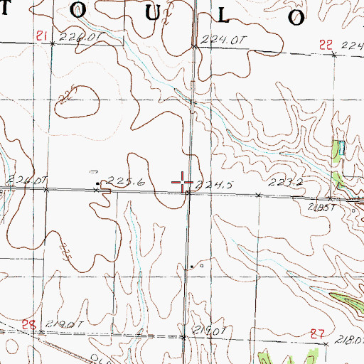 Topographic Map of Winn School (historical), IL