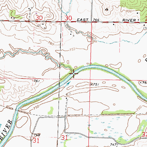Topographic Map of Winneshiek Creek, IL