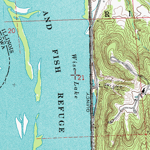Topographic Map of Wise Lake, IL