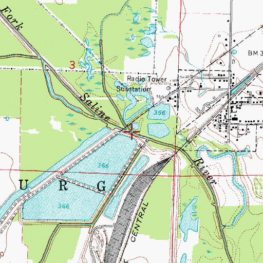 Topographic Map of Wolf Creek, IL