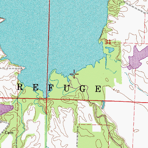 Topographic Map of Wolf Creek, IL