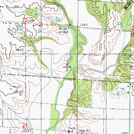 Topographic Map of Wolf Creek, IL