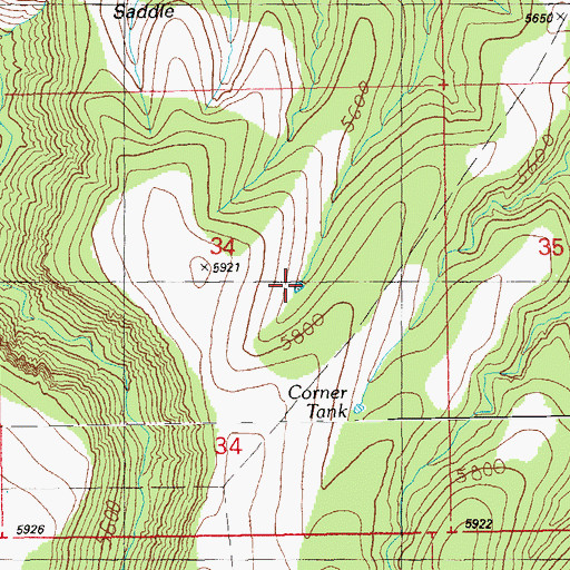Topographic Map of Draw Tank, AZ