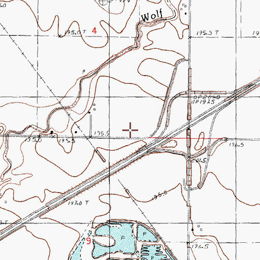 Topographic Map of Wolf Creek School (historical), IL