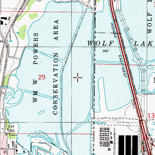 Topographic Map of Wolf Lake, IL