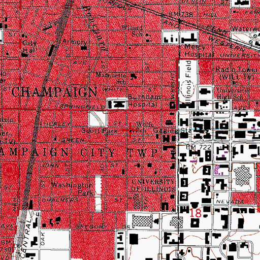 Topographic Map of Wolfe School, IL